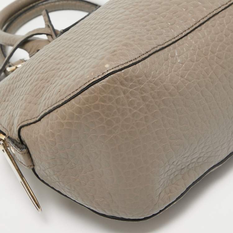 Pre Owned Burberry Beige Grain Leather Orchard Satchel