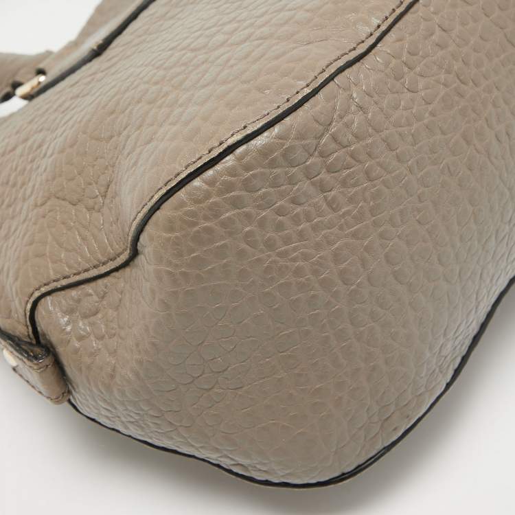 Pre Owned Burberry Beige Grain Leather Orchard Satchel
