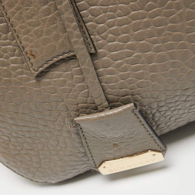 Pre Owned Burberry Beige Grain Leather Orchard Satchel