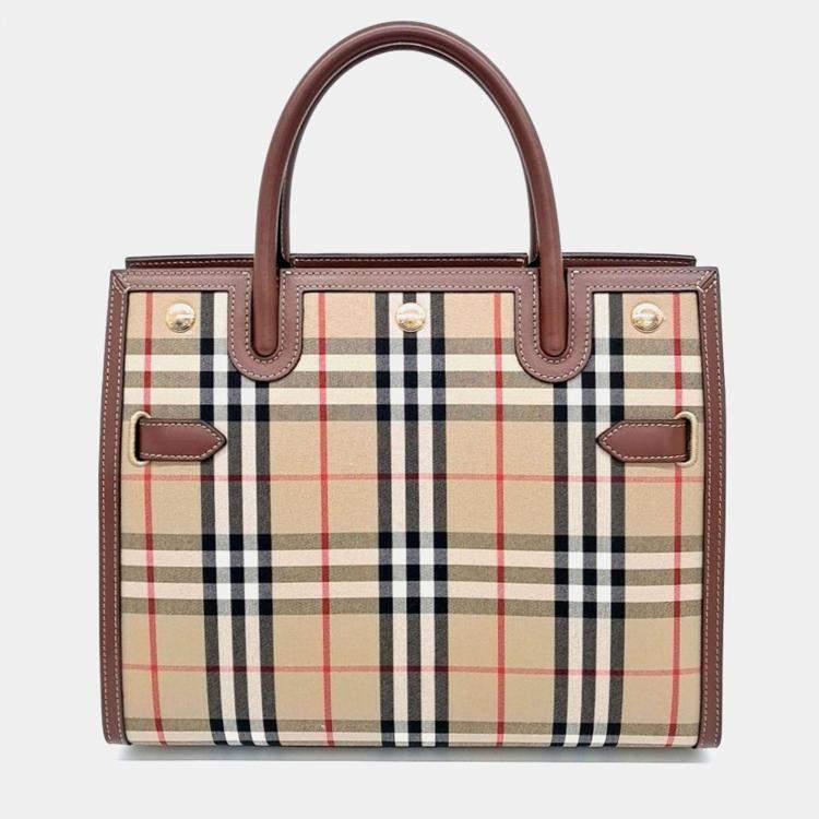 Pre Owned Burberry Tote And Shoulder Bag