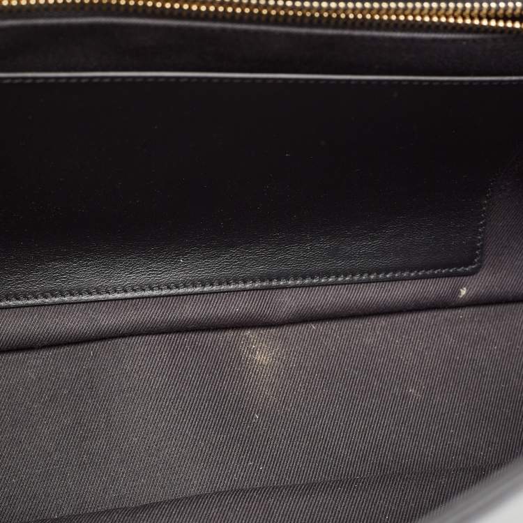 Pre Owned Burberry Black Quilted Leather Lola Flap Shoulder Bag