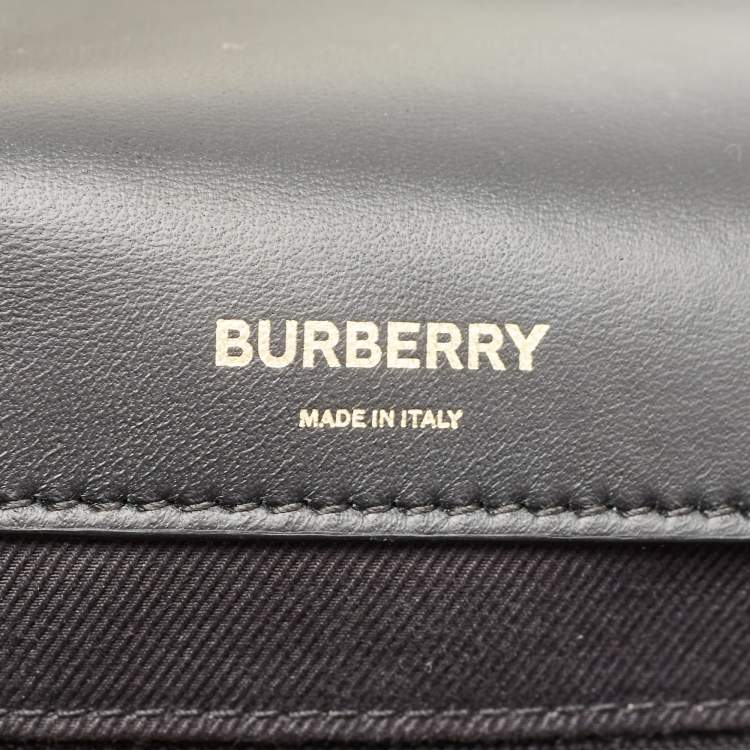 Pre Owned Burberry Black Quilted Leather Lola Flap Shoulder Bag