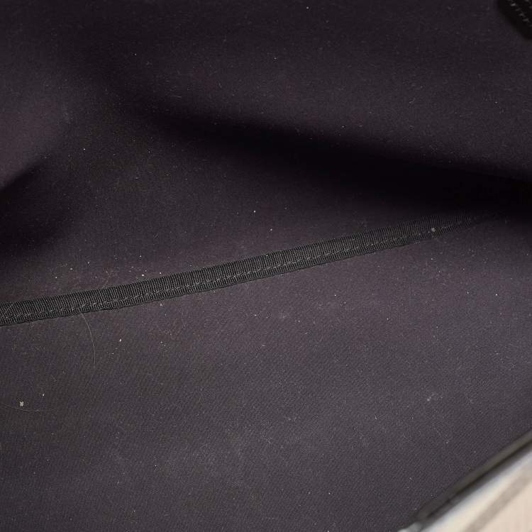 Pre Owned Burberry Beige/Black Supernova Check Coated Canvas and Patent Leather Nickie Tote