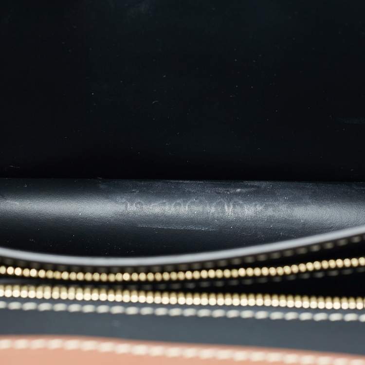 Pre Owned Burberry Tricolor Canvas and Leather Small TB Shoulder Bag