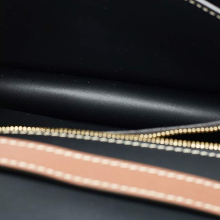 Pre Owned Burberry Tricolor Canvas and Leather Small TB Shoulder Bag