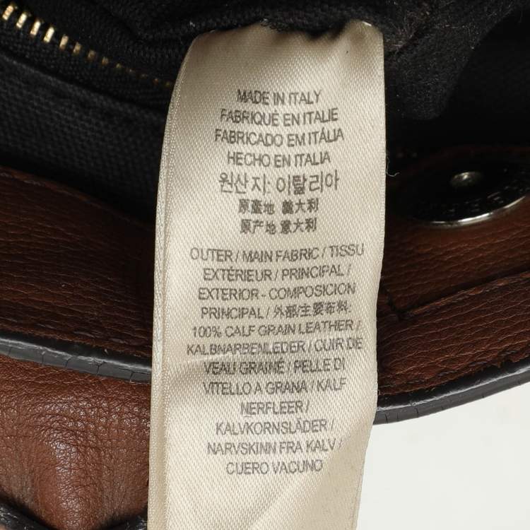 Pre Owned Burberry Brown/Beige House Check Fabric and Leather Small Banner Tote