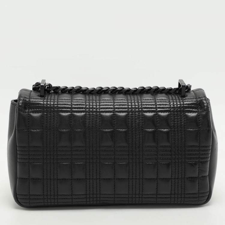 Pre Owned Burberry Black Quilted Leather Small Lola Shoulder Bag