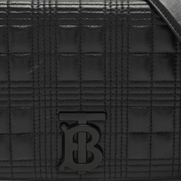 Pre Owned Burberry Black Quilted Leather Small Lola Shoulder Bag