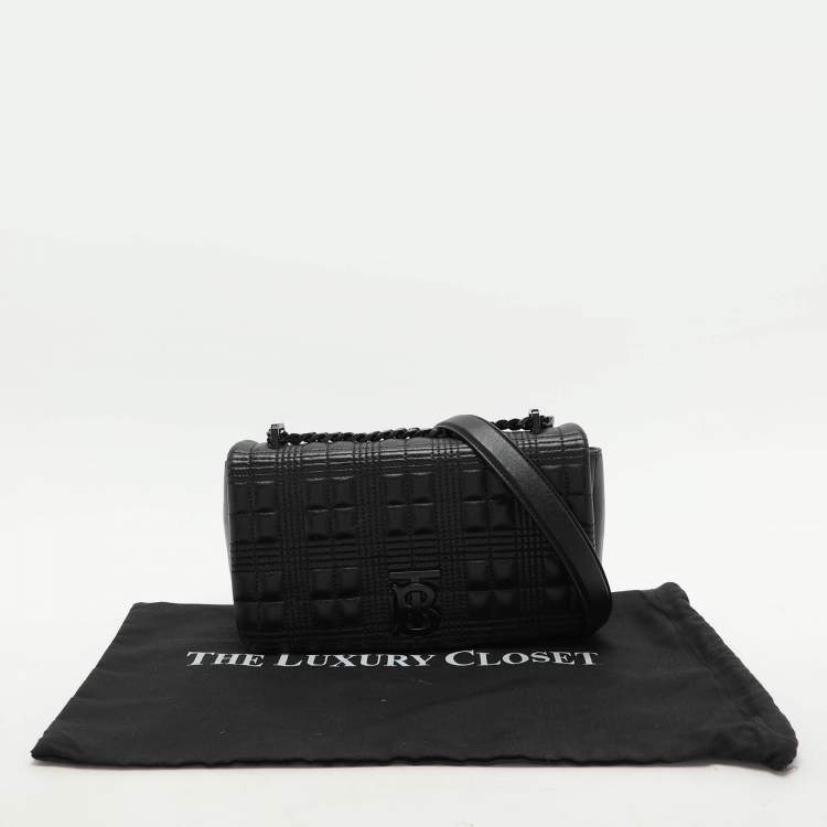 Pre Owned Burberry Black Quilted Leather Small Lola Shoulder Bag