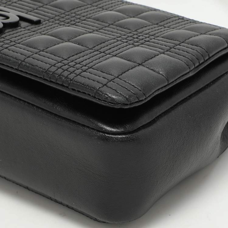 Pre Owned Burberry Black Quilted Leather Small Lola Shoulder Bag