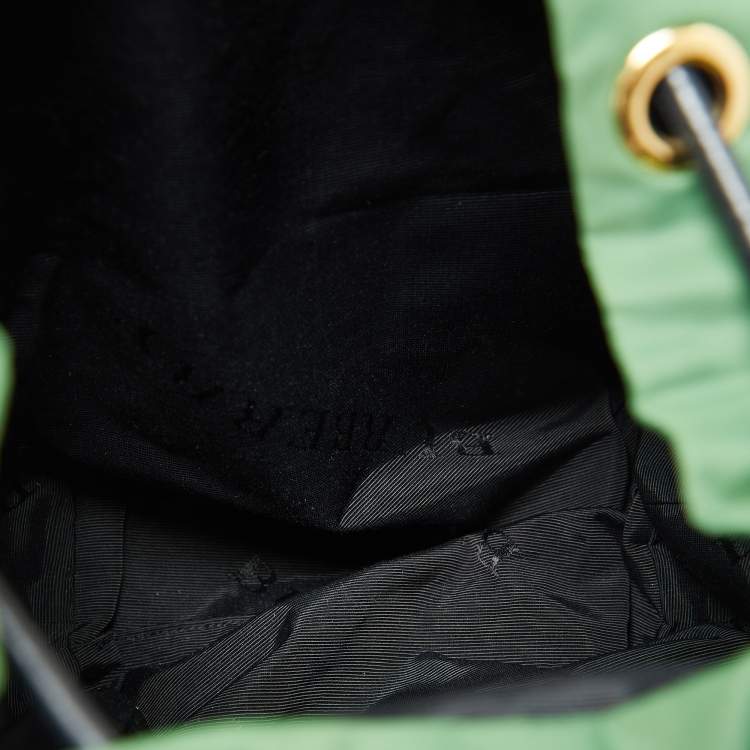 Pre Owned Burberry Bright Green Nylon Medium Rucksack Backpack