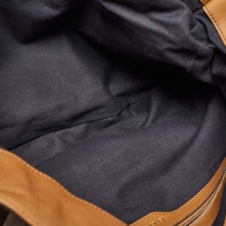 Pre Owned Burberry Beige/Brown House Check Canvas and Leather Aurelia Tote