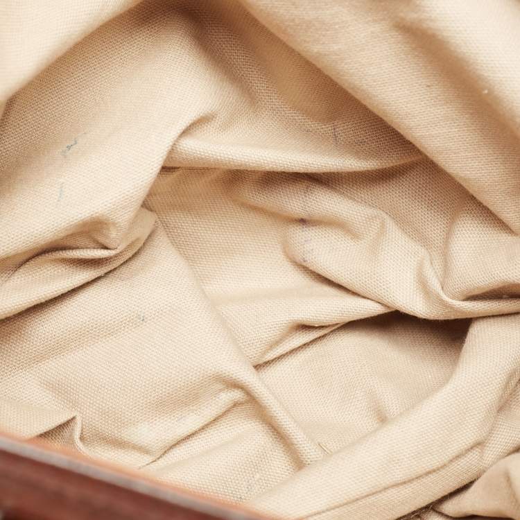 Pre Owned Burberry Beige/Brown House Check Canvas and Leather Pasmore Shoulder Bag