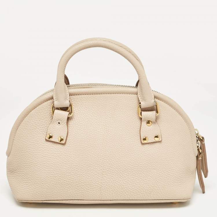 مملوكة مسبقًا Burberry Beige Leather Bloomsbury Heritage Bag