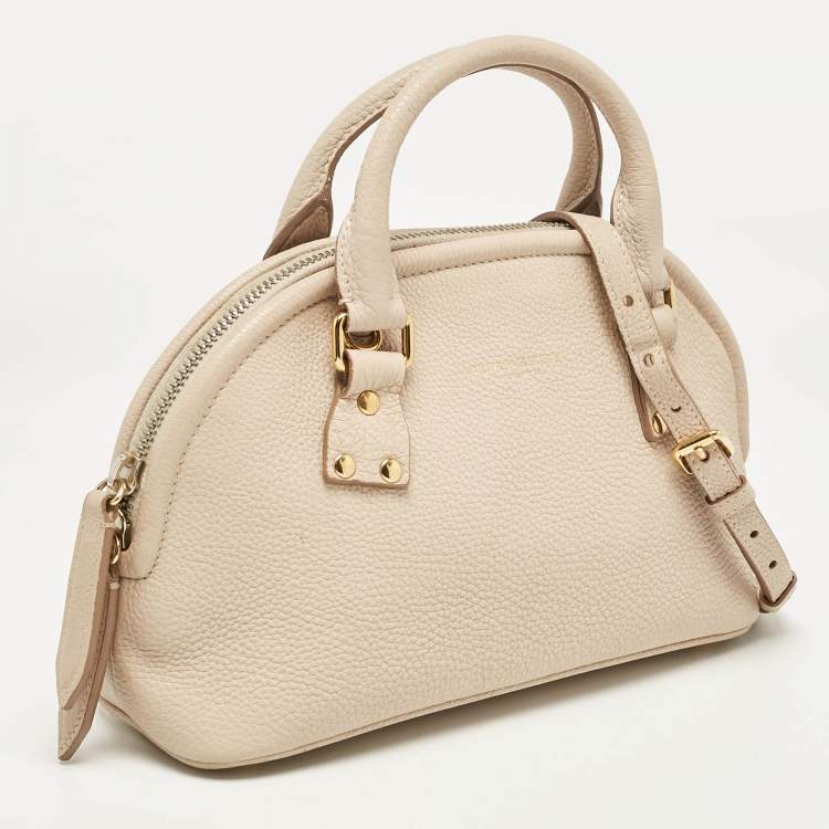 مملوكة مسبقًا Burberry Beige Leather Bloomsbury Heritage Bag
