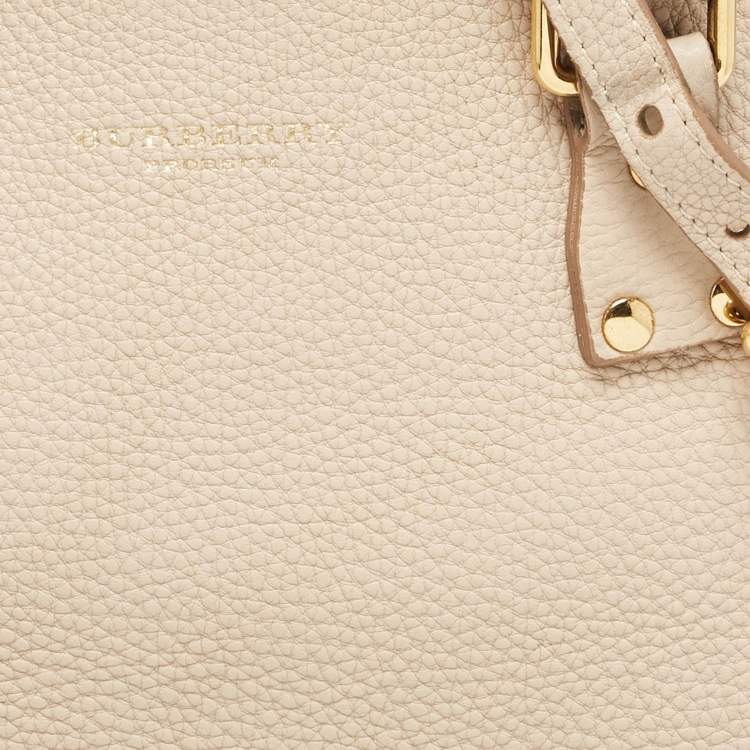 مملوكة مسبقًا Burberry Beige Leather Bloomsbury Heritage Bag
