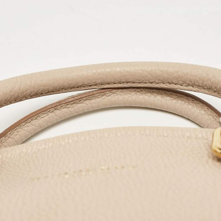 مملوكة مسبقًا Burberry Beige Leather Bloomsbury Heritage Bag