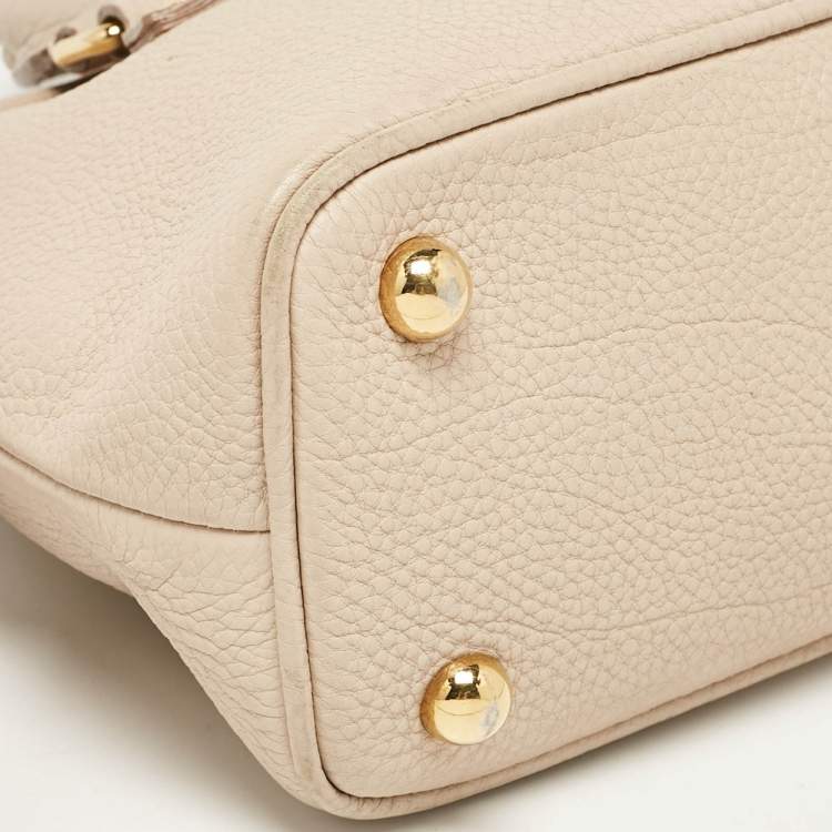 مملوكة مسبقًا Burberry Beige Leather Bloomsbury Heritage Bag