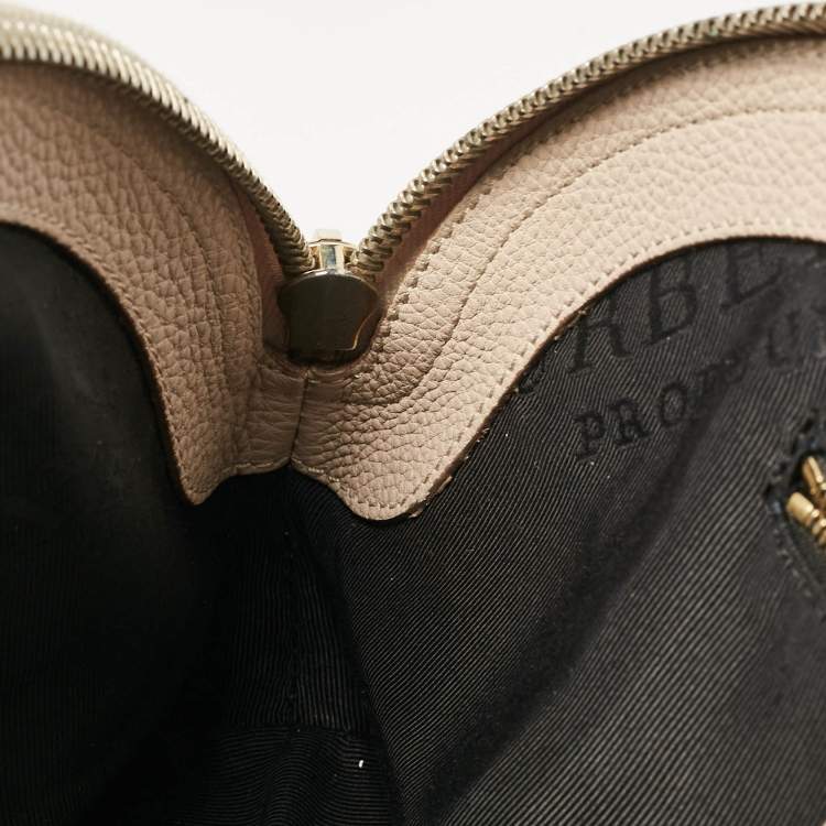 مملوكة مسبقًا Burberry Beige Leather Bloomsbury Heritage Bag