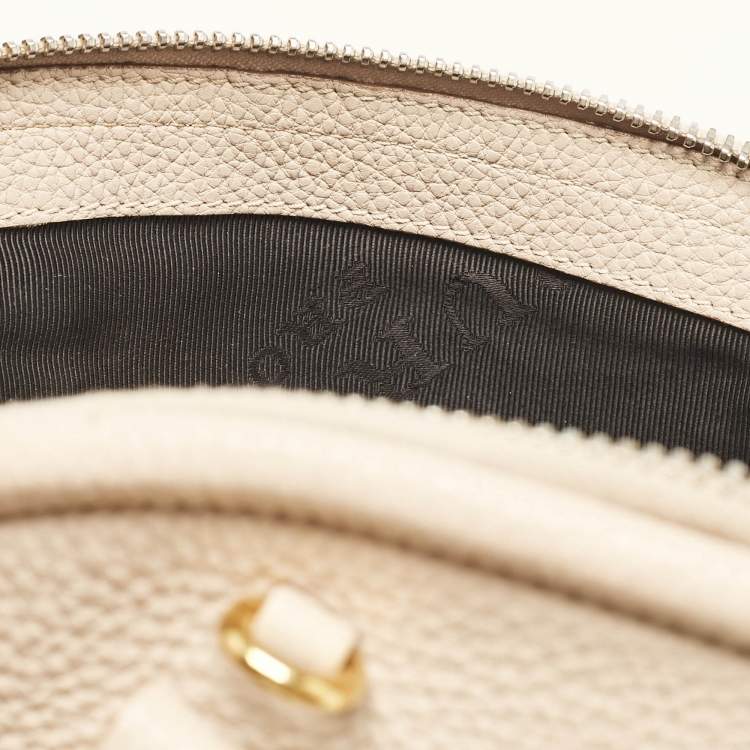 مملوكة مسبقًا Burberry Beige Leather Bloomsbury Heritage Bag