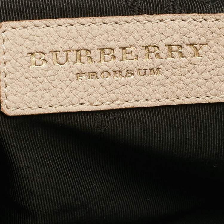 مملوكة مسبقًا Burberry Beige Leather Bloomsbury Heritage Bag