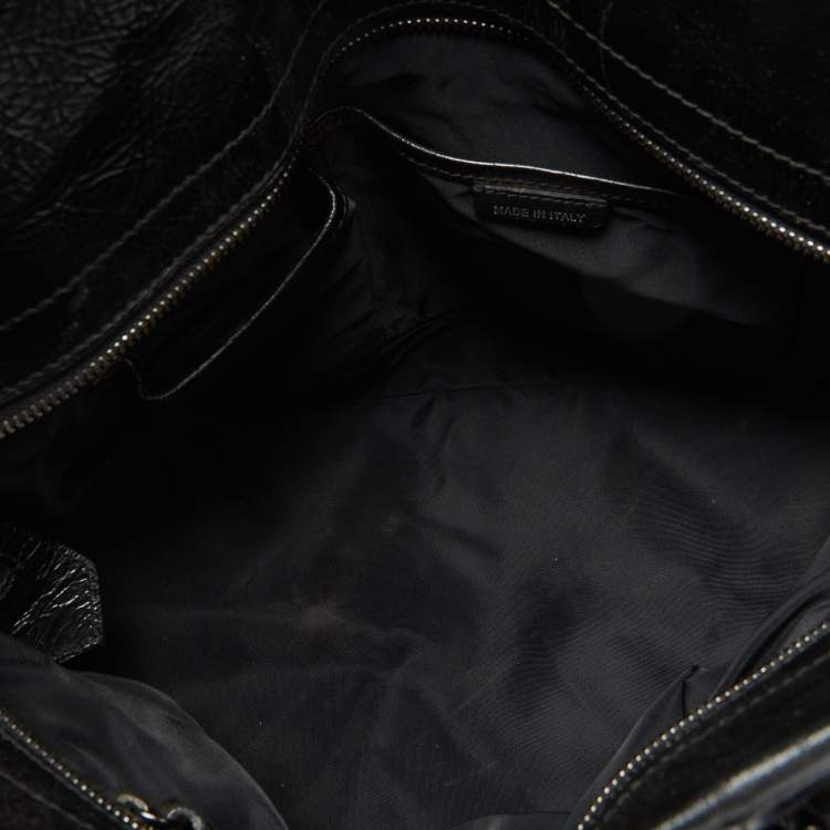 Pre Owned Burberry Grey/Black Beat Check Nylon and Patent Leather Lowry Tote