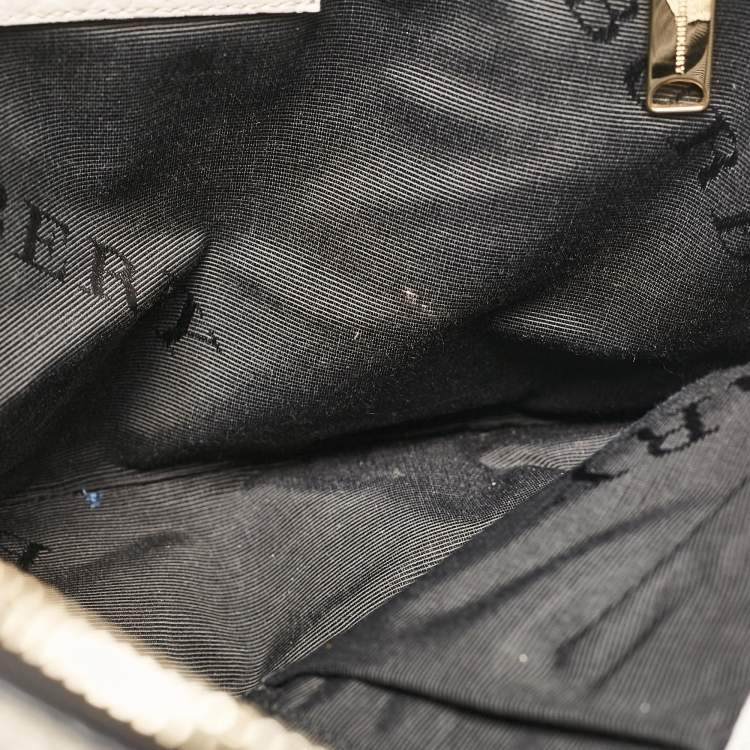 Pre Owned Burberry Grey Grain Leather Small Orchard Bowler Bag