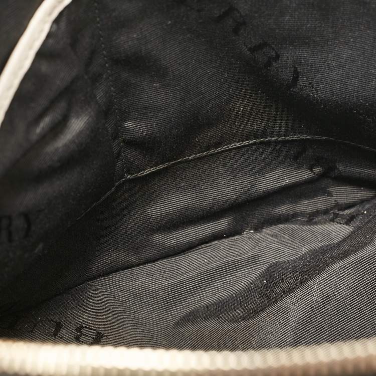 Pre Owned Burberry Grey Grain Leather Small Orchard Bowler Bag
