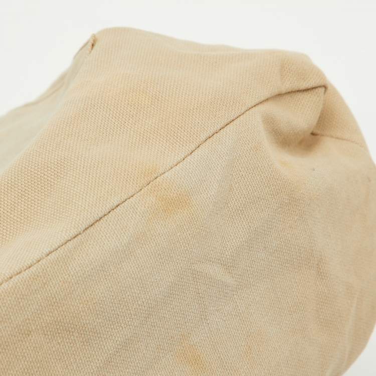 Pre Owned Burberry Brown Mega Check Canvas and Leather Lowry Tote