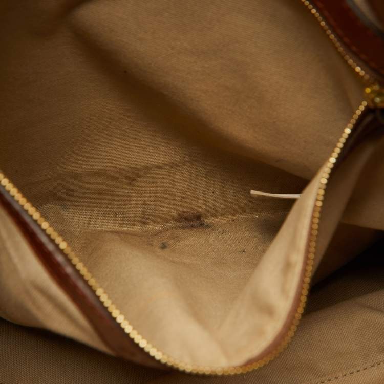 Pre Owned Burberry Brown Mega Check Canvas and Leather Orton Tote