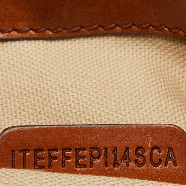 Pre Owned Burberry Brown Mega Check Canvas and Leather Orton Tote