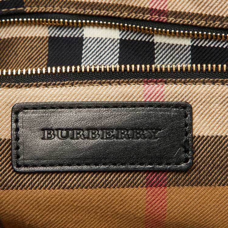 Pre Owned Burberry Black Leather Salisbury Tote