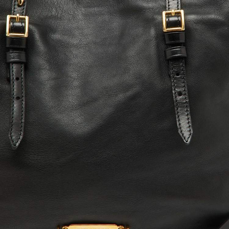 Pre Owned Burberry Black Leather Salisbury Tote