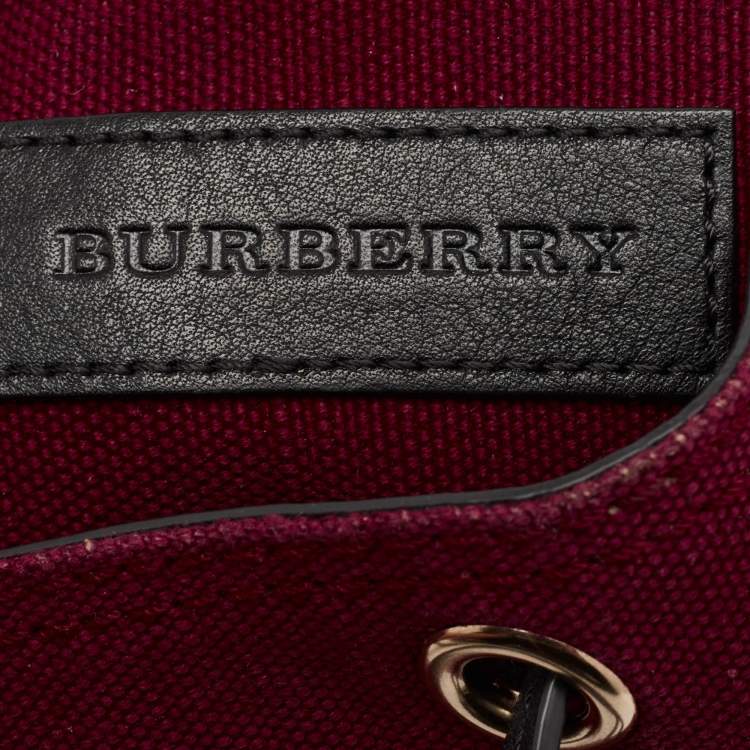 Pre Owned Burberry Magenta Mega Check Canvas Chiltern Backpack