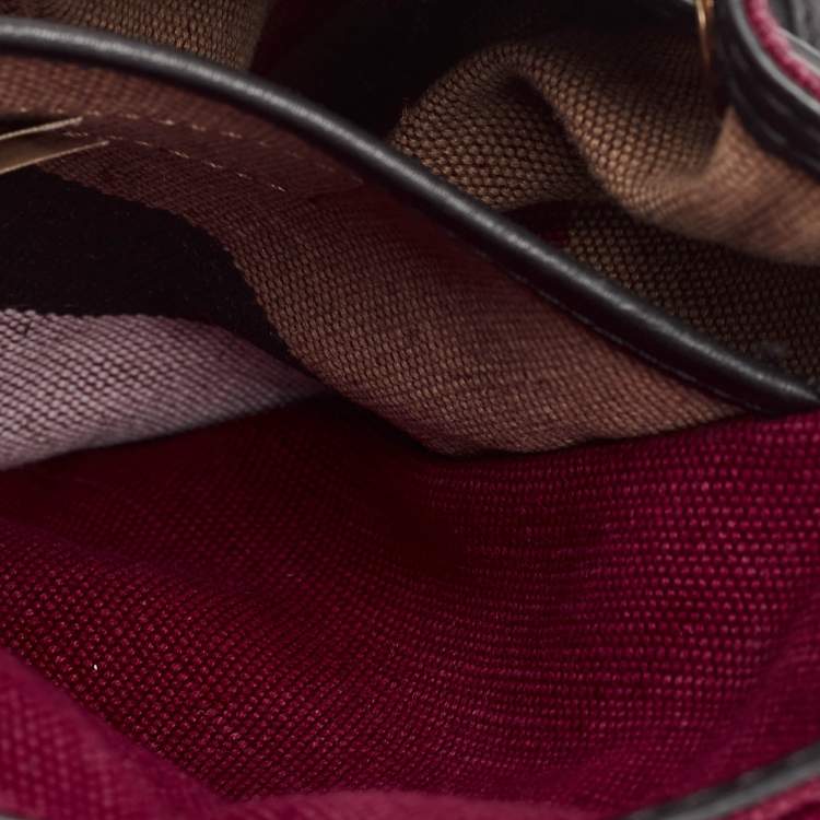 Pre Owned Burberry Magenta Mega Check Canvas Chiltern Backpack