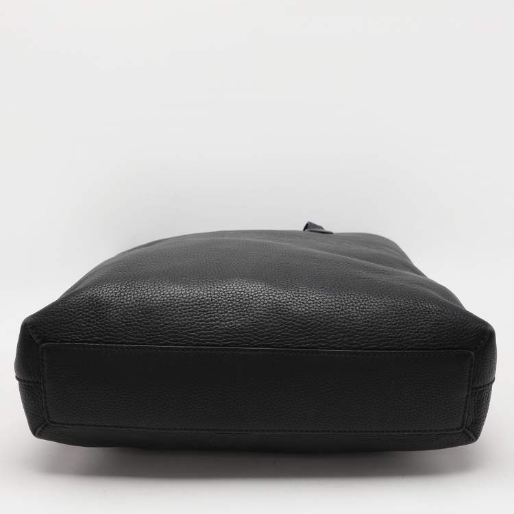 Pre Owned Burberry Black Leather Remington Shopper Tote