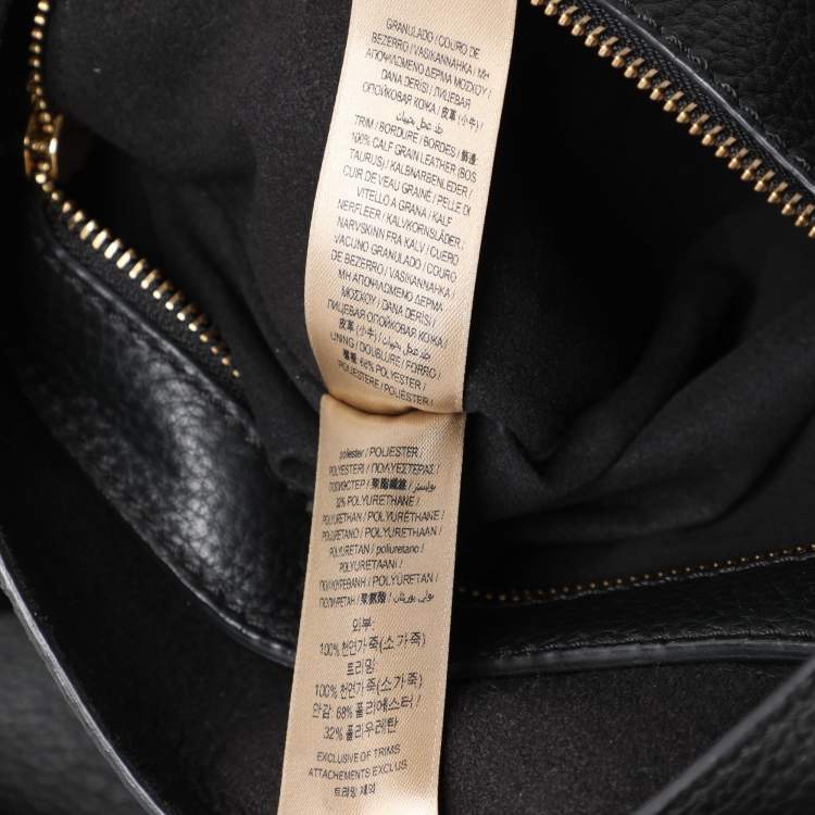 Pre Owned Burberry Black Leather Remington Shopper Tote