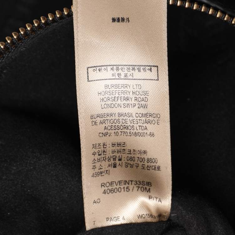 Pre Owned Burberry Black Leather Remington Shopper Tote