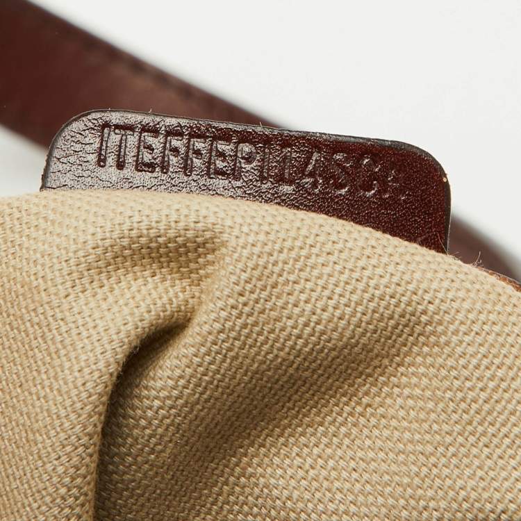 Pre Owned Burberry Beige/Brown Mega Check Canvas and Leather Tote