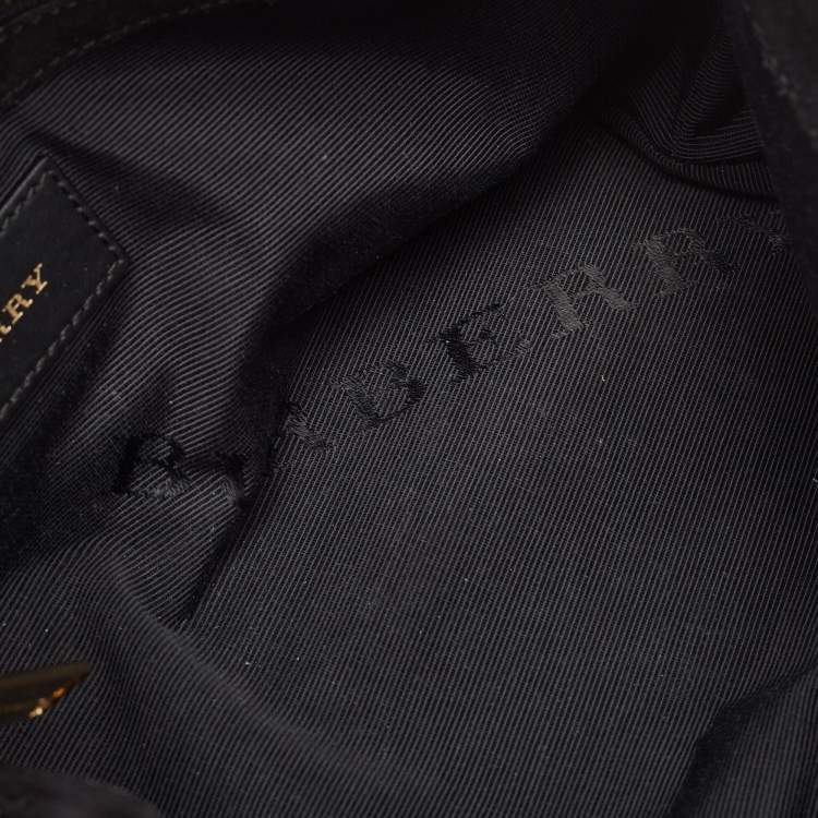 Pre Owned Burberry Black Grained Leather Madison Chain Bag