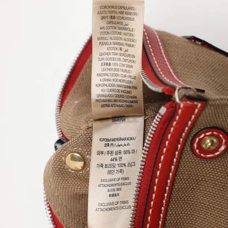 Pre Owned Burberry Brown/Multicolor Mega Check Canvas and Leather Medium Ashby Hobo