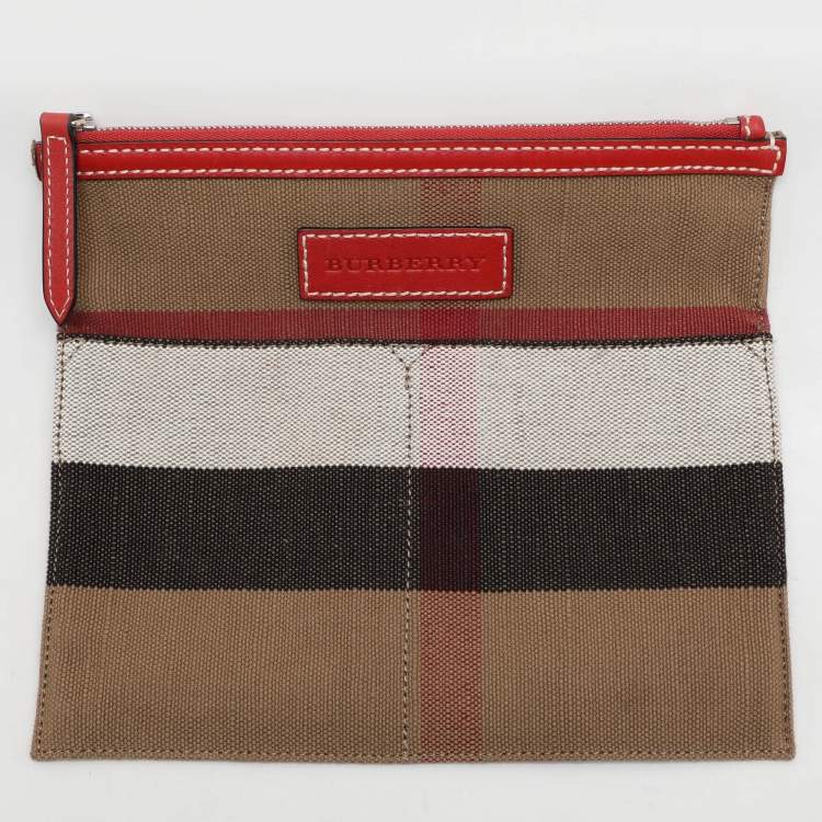 Pre Owned Burberry Brown/Multicolor Mega Check Canvas and Leather Medium Ashby Hobo