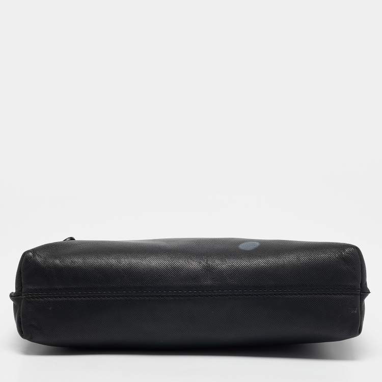 Pre Owned Burberry Black Pendleton Clutch