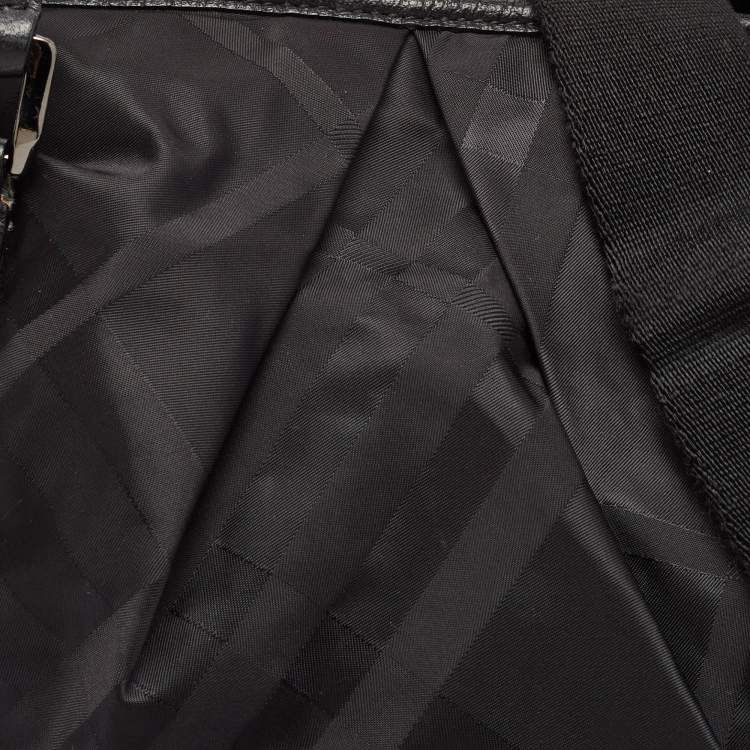 Pre Owned Burberry Black Super Nova Check Nylon Diaper Bag