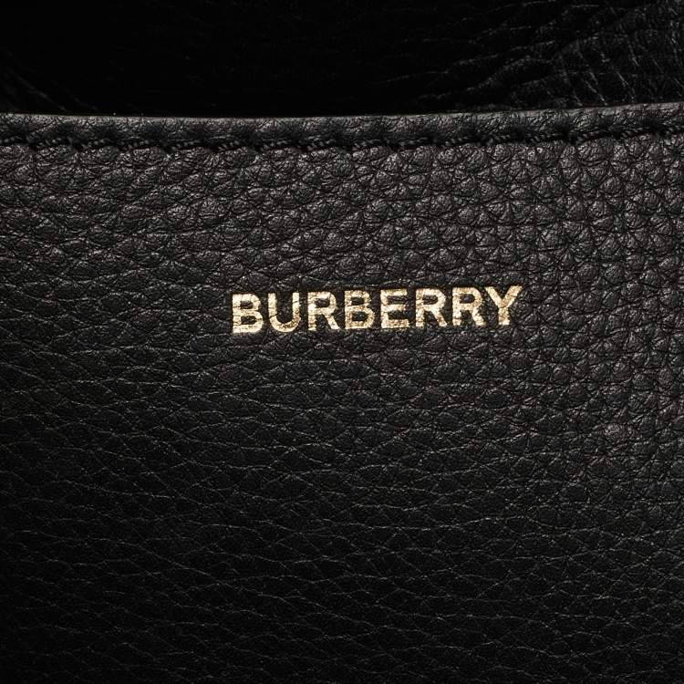 Pre Owned Burberry Black/Brown Leather Baby Belt Tote