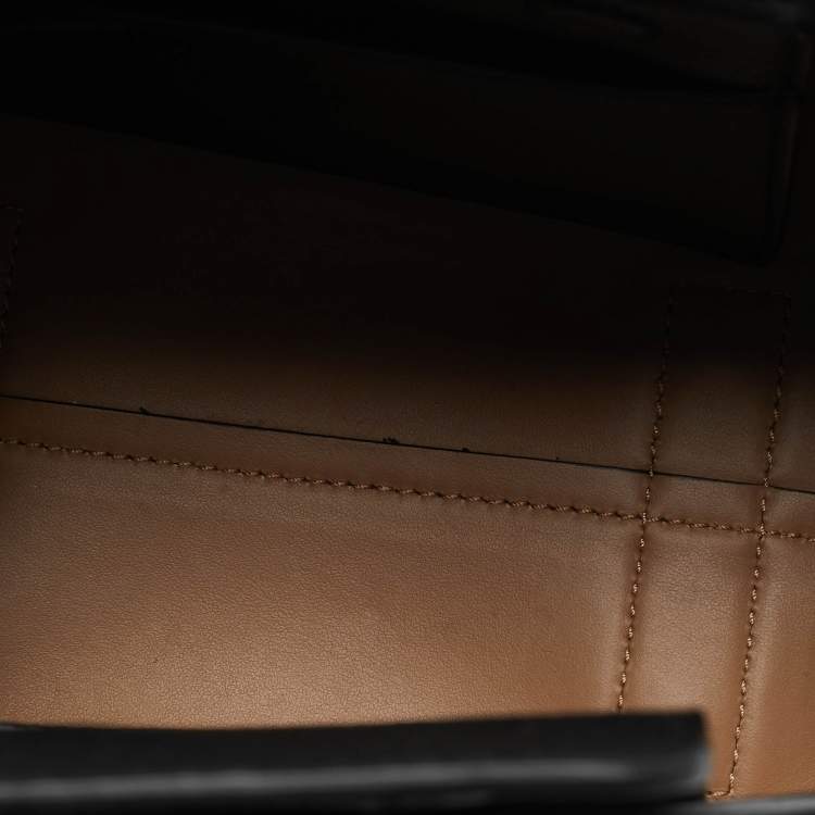 Pre Owned Burberry Black/Brown Leather Baby Belt Tote