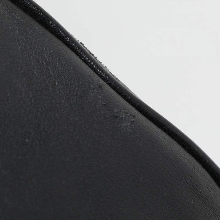 Pre Owned Burberry Black Check Nylon and Leather Maskell Hobo