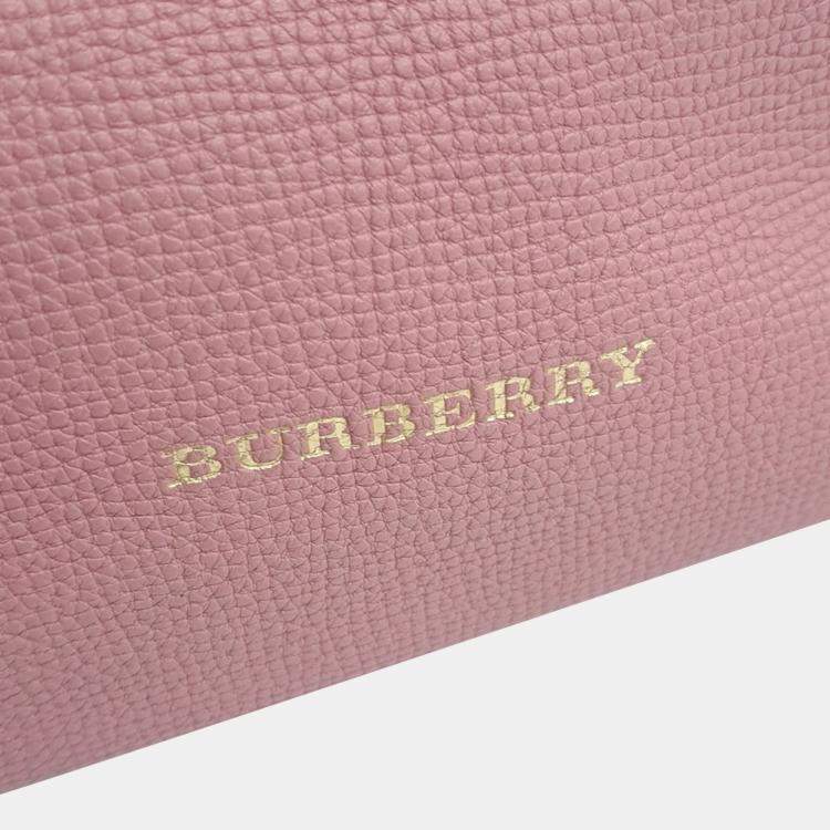 Pre Owned Burberry Pink Leather  Canterbury Shoulder Bag
