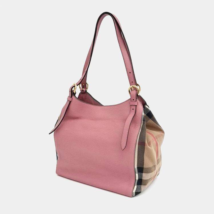 Pre Owned Burberry Pink Leather  Canterbury Shoulder Bag