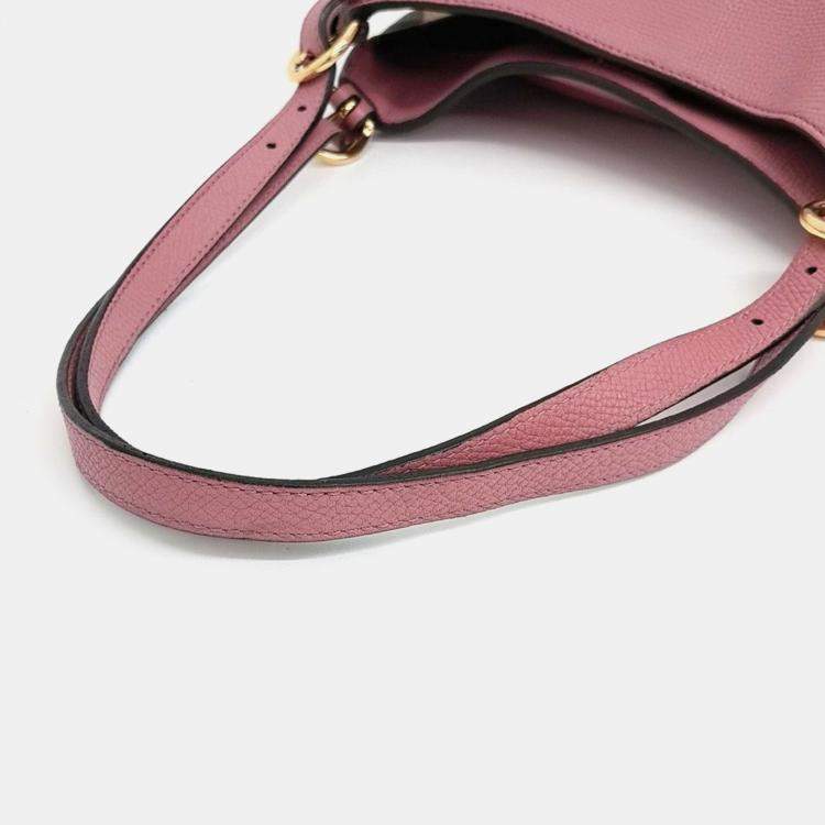 Pre Owned Burberry Pink Leather  Canterbury Shoulder Bag